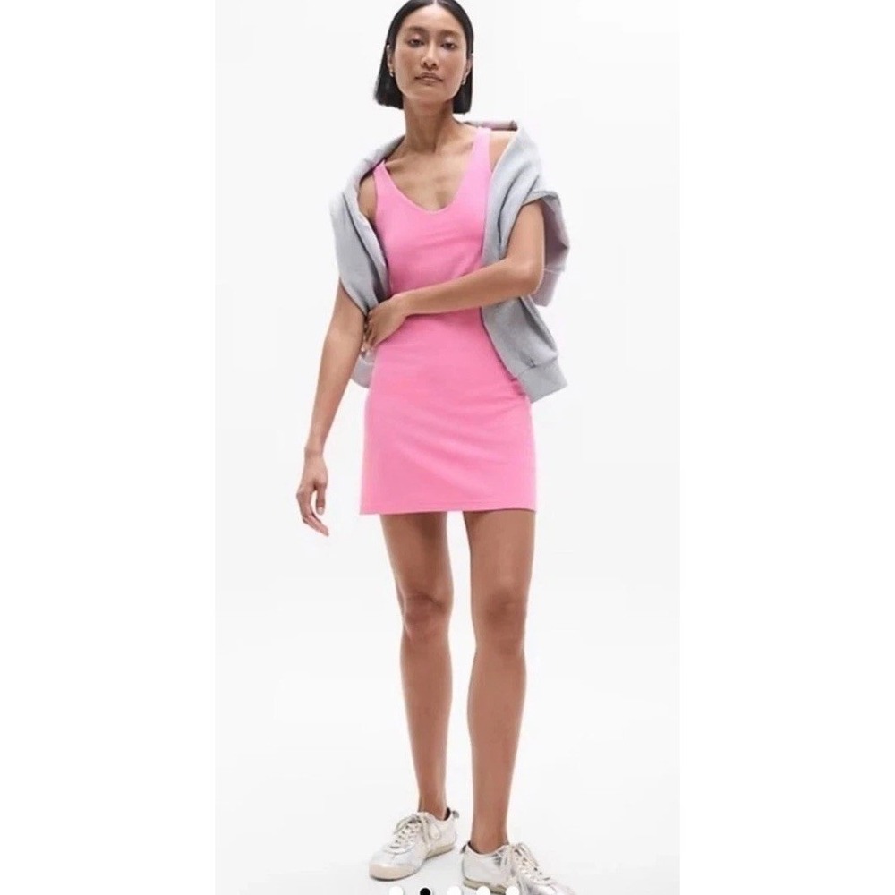Athleta Transcend Mini Pink Athletic Dress Women's XL - Picture 6 of 14